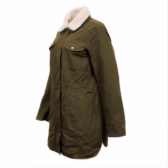 NWT Steve Madden Long Denim Walker Cargo Jacket - Picture 2 of 6